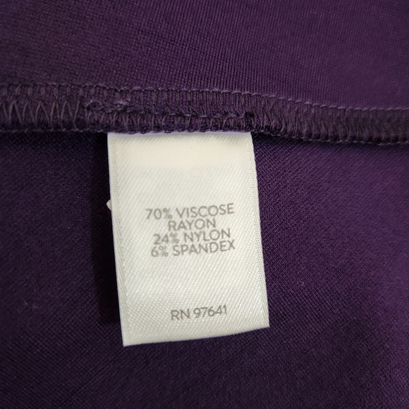 NWT J Jill Ruffle Hem Dress Blackberry Purole Stretch, sz S - Picture 8 of 10